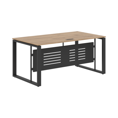 Стол руководителя EST 169M Дуб Денвер светлый/Антрацит 1600х900х750 ENIO