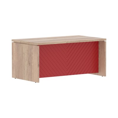 Стол руководителя TLST 169H Дуб Каньон Z/Красный 1600х900х750 TORR LUX