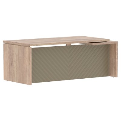 Стол руководителя TLCT 209(L) Дуб Каньон Z/Капучино 2000х900х750 TORR LUX