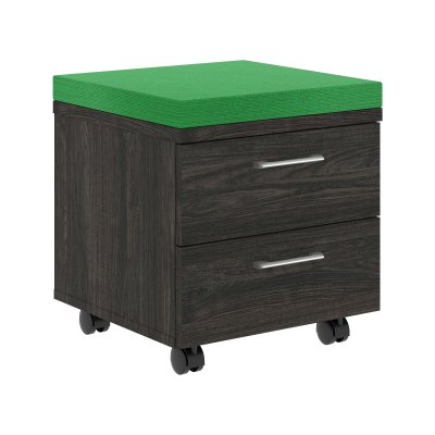 Тумба с подушкой XMC-2D.1A Дуб Юкон Модерн/Зеленый C-30 465х465х520 XTEN