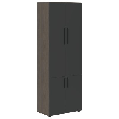 Шкаф высокий широкий VHCS 80.3 Яшма черный/Дуб Сильвер 800х450х2253 VELION