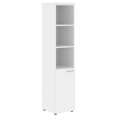Шкаф колонка с глухой малой дверью (L) и топом XHC 42.5(L) Белый 432х432х1955 XTEN