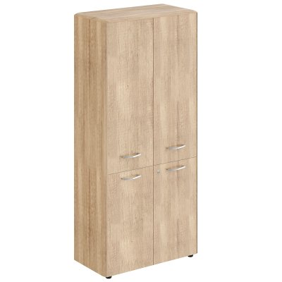 Шкаф с замками в средних и малых дверях и обвязкой DHC 85.3(Z) Дуб Каньон 892х450х1950 DIONI