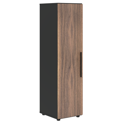 Шкаф средний узкий VRMCS 40.1 Американский орех/Яшма черный 400х430х1517 VELION VENEER