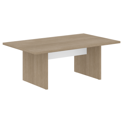 Стол переговорный 2000 СП-064-25-19 Дуб Натуральный/Белый глянец 2000х1200х750 KANON