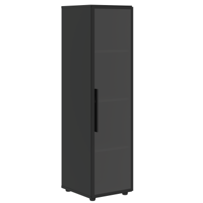 Шкаф со стеклянной дверью VRMCS 40.2(R) Яшма черный 400х450х1517 VELION