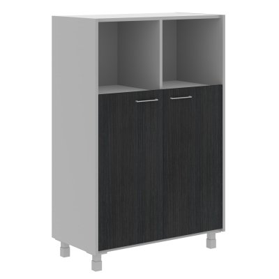 Шкаф с глухими малыми дверьми OMC 87.3 Дуб Юкон Модерн/Металлик 874х450х1329 OFFIX NEW