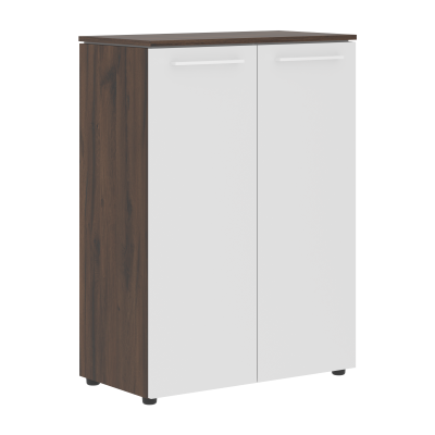 Шкаф с глухими средними дверьми MMC 85.1 Белый/Дуб Денвер темный 854х423х1188 MORRIS TREND