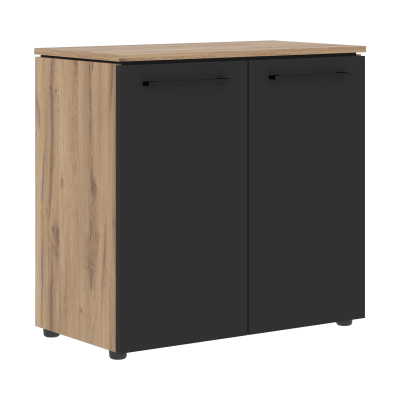 Шкаф с глухими малыми дверьми MLC 85.1 Антрацит/Дуб Денвер светлый 854х423х821 MORRIS TREND