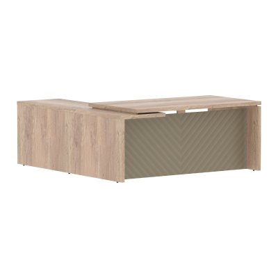 Стол руководителя TLCT 1820(R) Дуб Каньон Z/Капучино 1800х2000х750 TORR LUX