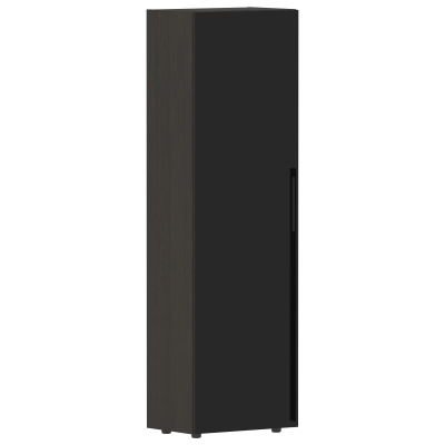 Гардероб узкий СП-064-25-12(L) Черный глянец/Дуб Мореный 600х450х2010 KANON