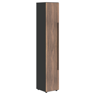 Шкаф высокий узкий VRHCS 40.1 Американский орех/Яшма черный 400х430х2253 VELION VENEER