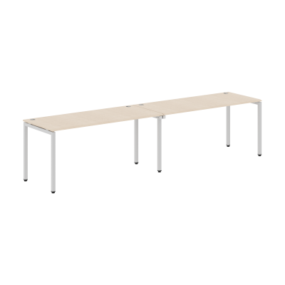 Стол 2-х местный WSST 3270 Бук Тиара/Алюминий 3200х700х744 WAVE-S