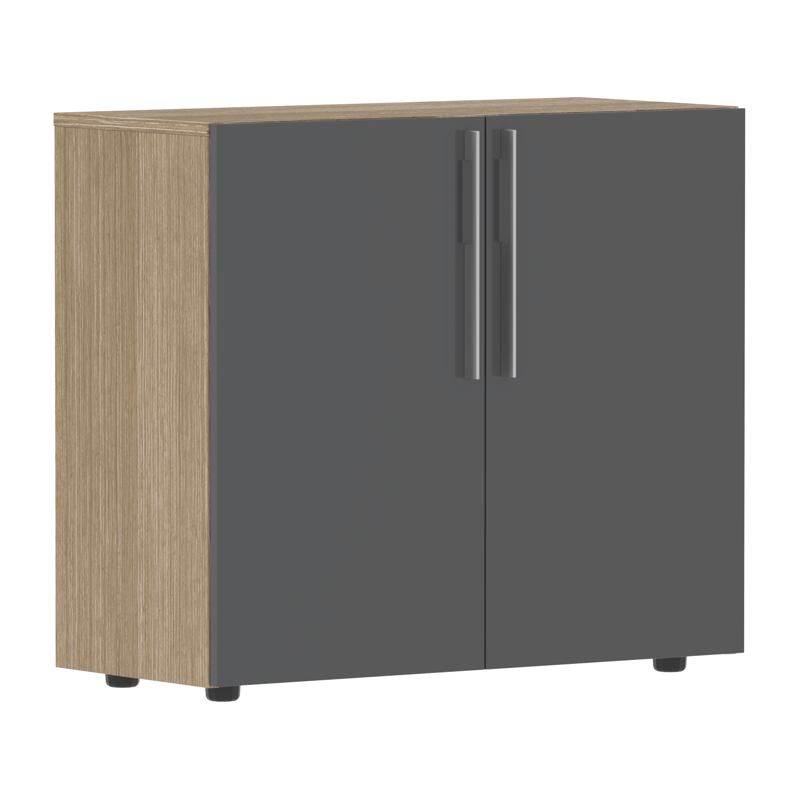 Шкаф СП-064-25-18 Серый глянец/Дуб Натуральный 900х400х800 KANON
