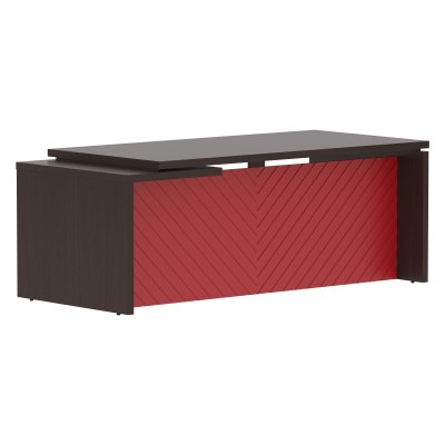 Стол руководителя TLCT 209(R) Венге Магия Z/Красный 2000х900х750 TORR LUX