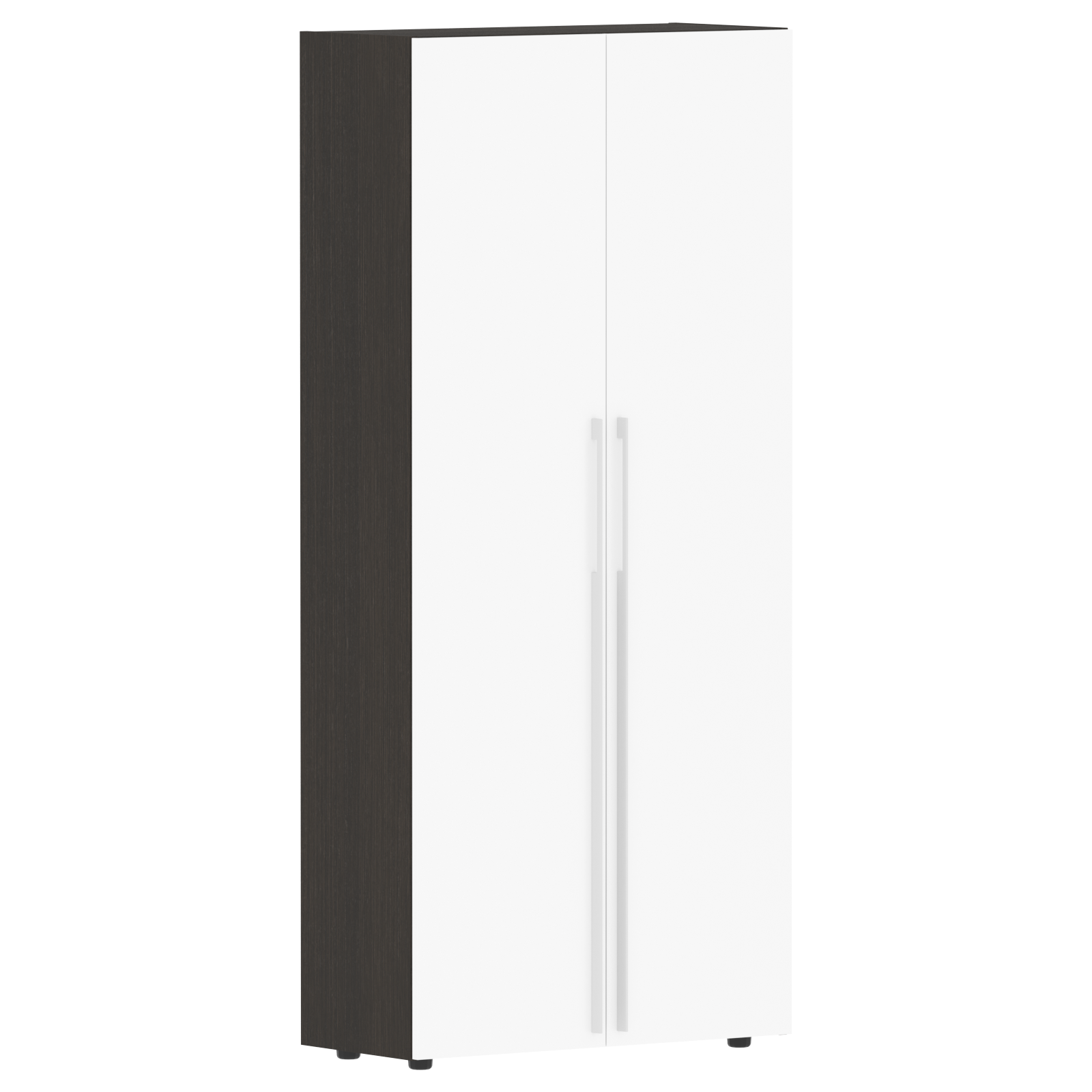 Шкаф высокий глухой СП-064-25-14 Белый глянец/Дуб Мореный 900х450х2010 KANON