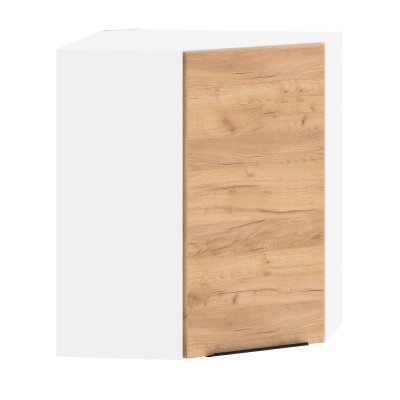 Шкаф угловой навесной с полкой MCHP 6072.1 Дуб Бофорд/Белый 600х600х720 CORSICA