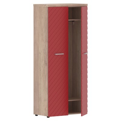 Гардероб TLCW 85 Красный/Дуб Каньон Z 856х450х1968 TORR LUX