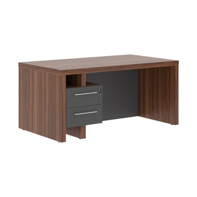 Стол руководителя ZSTD 169H.A Орех Даллас/Антрацит 1600х900х750 ZENN