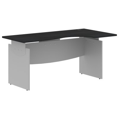 Стол письменный эргономичный OCET 169(R) Дуб Юкон Модерн/Алюминий 1600х860х750 OFFIX NEW