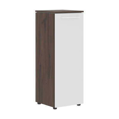 Шкаф колонка с глухой средней дверью MMC 42.1 Белый/Дуб Денвер темный 429х423х1188 MORRIS TREND