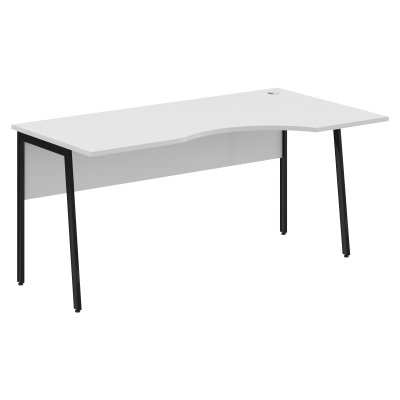 Стол прямой СА-1P(R) Белый/Черный 1600х900х755 IMAGO PLUS