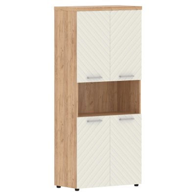 Шкаф с комплектами малых дверей и топом TLHC 85.4 Латте/Дуб Бофорд Z 856х450х1968 TORR LUX