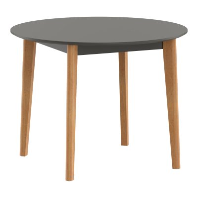 Стол круглый LYKKE TR-100 Антрацит/Бук 1000х1000х750 LYKKE