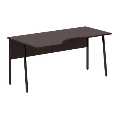 Стол прямой СА-1P(L) Венге Магия/Черный 1600х900х755 IMAGO PLUS