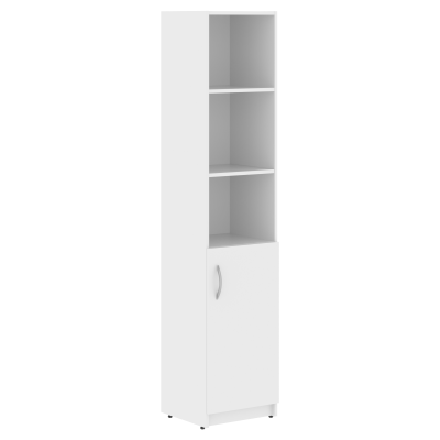 Шкаф колонка с глухой малой дверью SR-5U.5(R) Белый 386х375х1815 SIMPLE