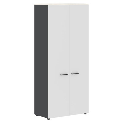 Шкаф для одежды JCW 85.1 Ясень белый/Белый/Антрацит 856х452х1949 JAY