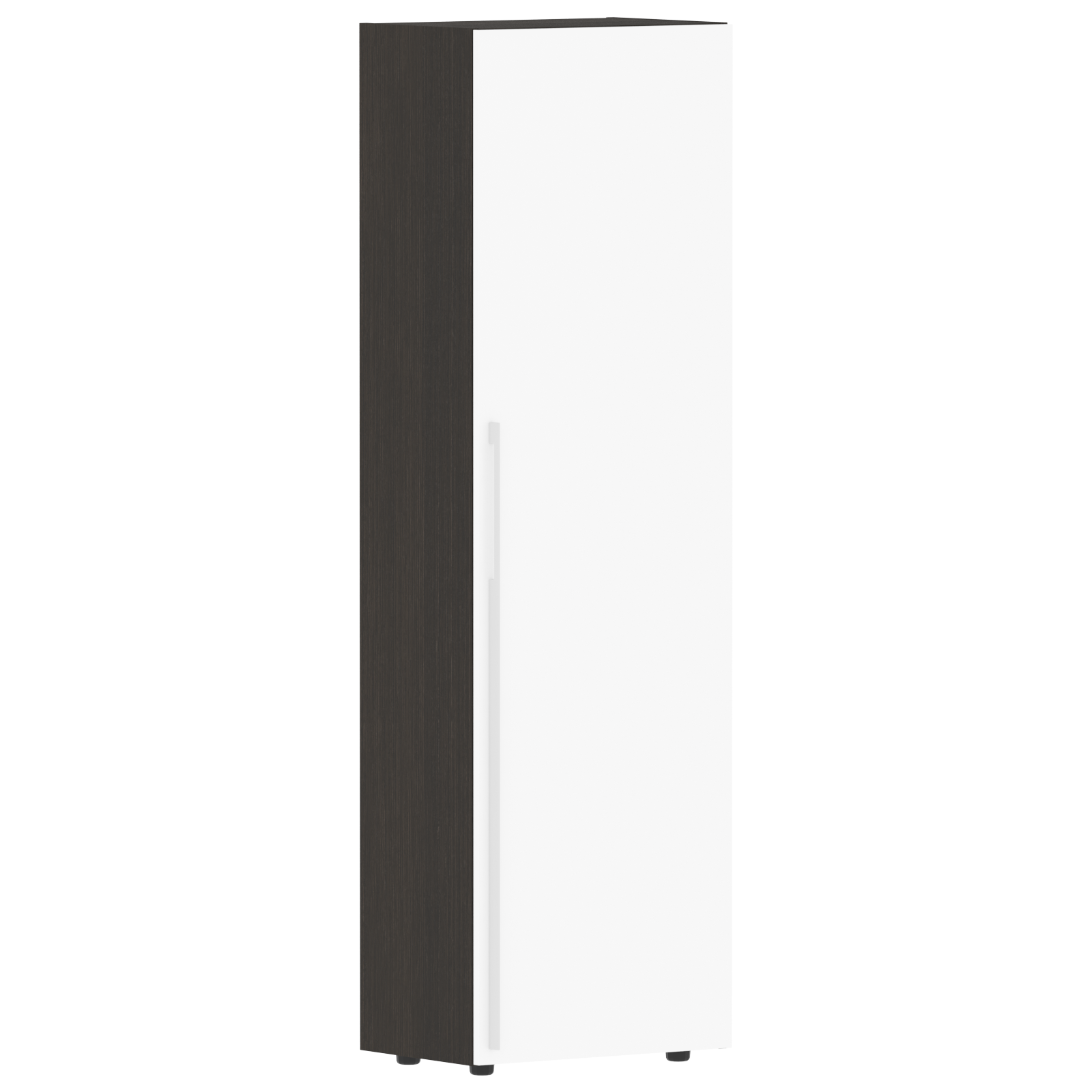 Гардероб узкий СП-064-25-12(R) Белый глянец/Дуб Мореный 600х400х2010 KANON