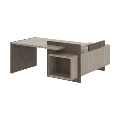 Стол СФ-531221 Дрифтвуд /Бетон чикаго темно-серый 1800х1798х840 WOOD&STONE