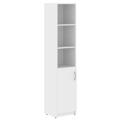 Шкаф колонка с глухой малой дверью SR-5U.5(L) Белый 386х375х1815 SIMPLE