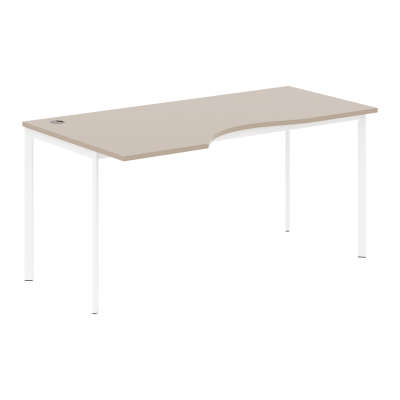 Стол эргономичный СА-1S(L) Мокачино/Белый 1600х900х755 Imago S