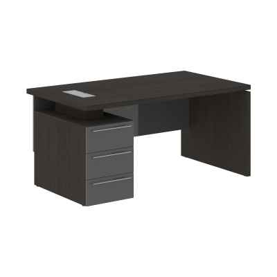 Стол письменный СП-064-25-06(L) Дуб Мореный/Серый глянец 1600х900х750 KANON