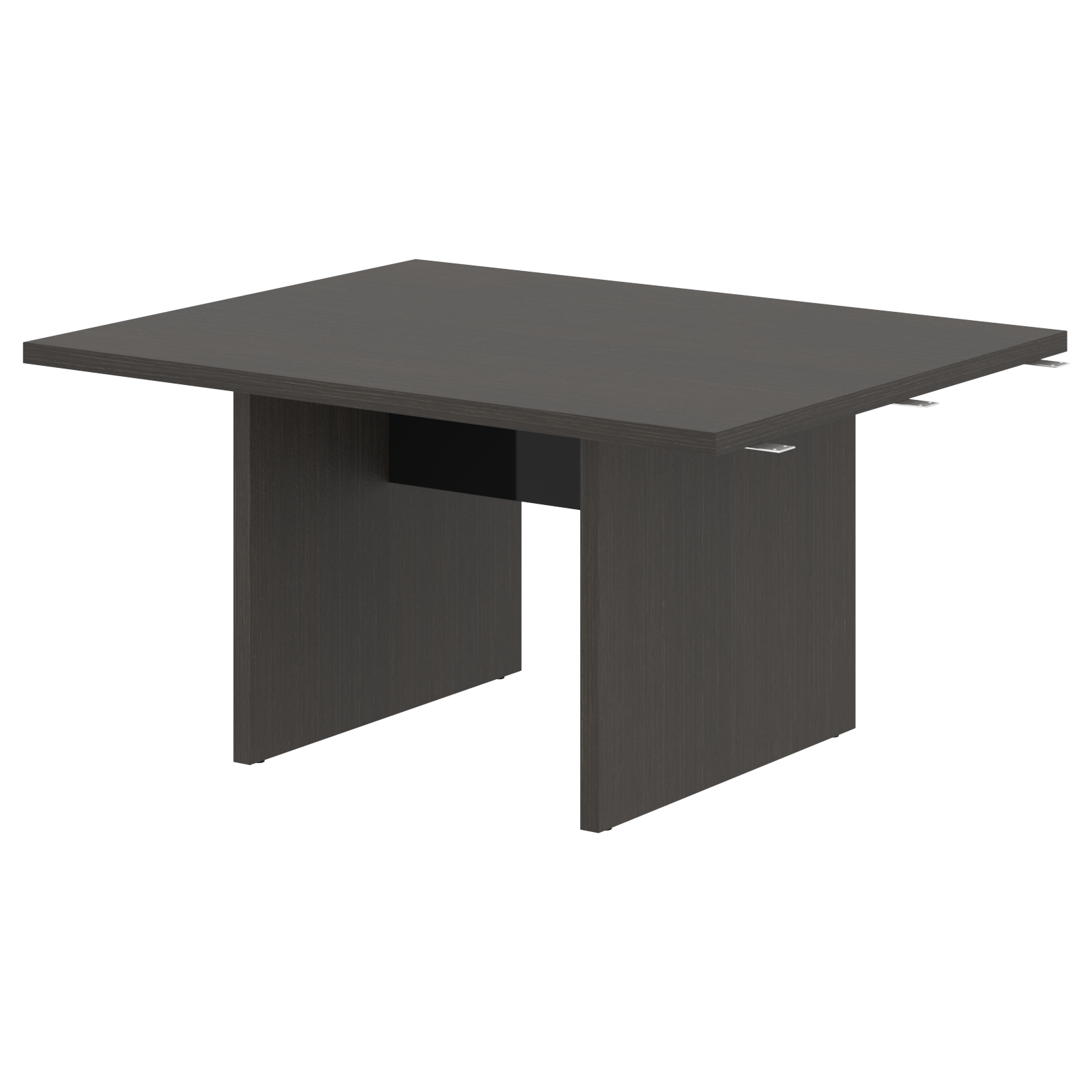 Стол переговорный 1500 составной СП-064-25-20 Дуб Мореный/Черный глянец 1500х1200х750 KANON