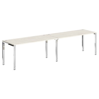 Стол 2-х местный XGWST 3270.1 Сосна Эдмонт/Нержавейка полированная 1600х700х750 XTEN GLOSS