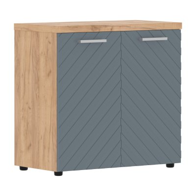 Шкаф с глухими малыми дверьми и топом TLLC 85.1 Серо-голубой/Дуб Бофорд Z 856х450х833 TORR LUX