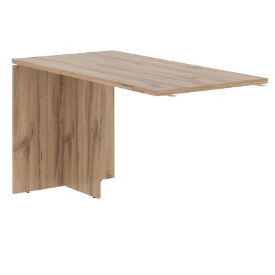 Брифинг-приставка EDB 1367 Дуб Денвер светлый/Белый 1360х670х750 EDIS