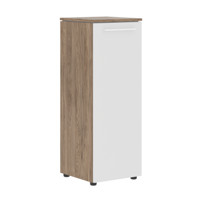 Шкаф колонка с глухой средней дверью MMC 42.1 Белый/Кария Пальмира 429х423х1188 MORRIS TREND