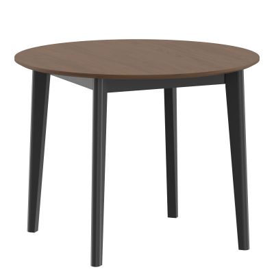 Стол круглый LYKKE TR-100 Орех/Черный 1000х1000х750 LYKKE