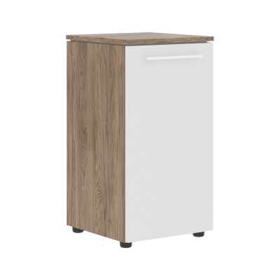 Шкаф колонка с глухой малой дверью MLC 42.1 Белый/Кария Пальмира 429х423х821 MORRIS TREND