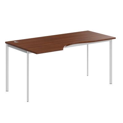 Стол эргономичный СА-1S(L) ОрехФранцузский/Белый 1600х900х755. IMAGO-S