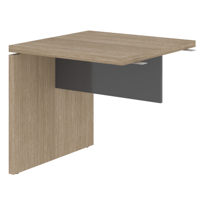 Брифинг-приставка СП-064-25-10 Дуб Натуральный/Серый глянец 800х800х750 KANON