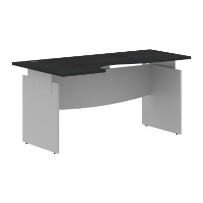 Стол письменный эргономичный OCET 169(L) Дуб Юкон Модерн/Алюминий 1600х860х750 OFFIX NEW