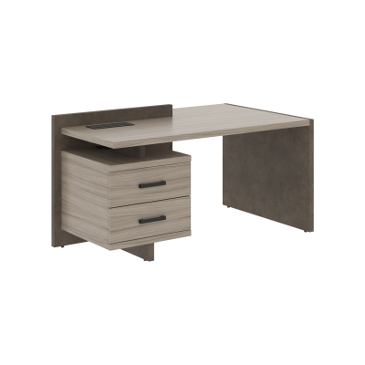 Стол СФ-531331 Дрифтвуд \Бетон чикаго тем\Графит 1600х961х840 WOOD&STONE