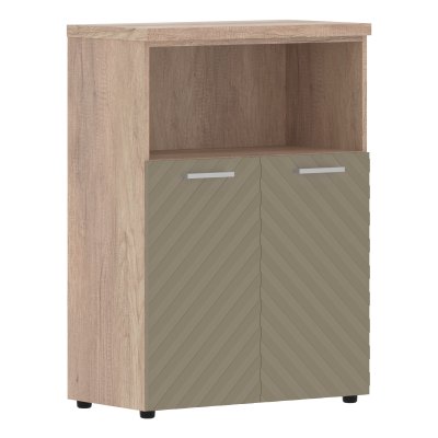 Шкаф с глухими малыми дверьми и топом TLMC 85.3 Капучино/Дуб Каньон Z 856х450х1203 TORR LUX