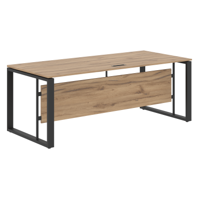 Стол руководителя EST 209 Дуб Денвер светлый/Антрацит 2000х900х750 ENIO