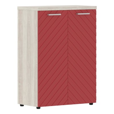 Шкаф с глухими средними дверьми и топом TLMC 85.1 Красный/Сосна Эдмонт Z 856х450х1203 TORR LUX